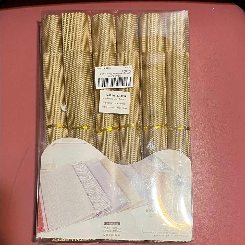 Gold Woven Placemats Set